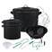 Granite Ware Enamelonsteel 12Piece Canner Kit Includes 215 qt Water Bath Canner with lid Jar Rack Blancher Colander  5 pc Canning Tool Set