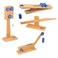 hand2mind Wood Simple Machine Collection with Inclined Plane and Cart Double Pulley Lever Set of 4