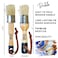 Bristello Chalk  Wax Paint Brush Set 1x Flat Furniture Paint Brush and 1x Round Chalk Brushes for Furniture 1 Small Paint Brush Duo  Stencil Brush Milk Paint and Wax Paintbrush