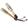 Bristello Chalk  Wax Paint Brush Set 1x Flat Furniture Paint Brush and 1x Round Chalk Brushes for Furniture 1 Small Paint Brush Duo  Stencil Brush Milk Paint and Wax Paintbrush