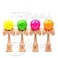 Kendama USA  Tribute  Neon Orange  High Visibility  Great for Beginners  Fixed Cups