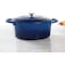 Crock Pot Artisan Enameled Cast Iron 7Quart Oval Dutch Oven Sapphire Blue