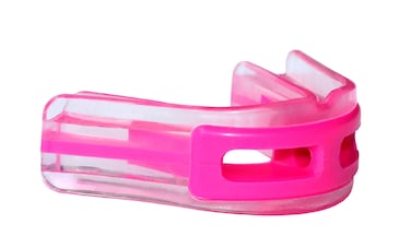 BrainPad Womens LoPro Double Laminated StrapStrapless Mouthguard Combo Adult PinkClear