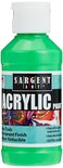 Sargent Art Fluorescent Acrylic Paint 6 Pack x 4 Ounces NonFading Rich Vivid Pigments Brilliant Matte Finish Fast Dry Formula NonToxic