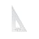 Pacific Arc Drafting Triangle 10inch 306090 Degrees Clear Acrylic