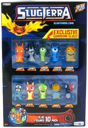 Slugterra Exclusive Mini Slug 10Pack Includes 3 Guardian Slugs Doc Chiller and Rocky