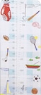 The Kids Room by Stupell MultiSport Growth Chart 7 x 05 x 39 Proudly Made in USA