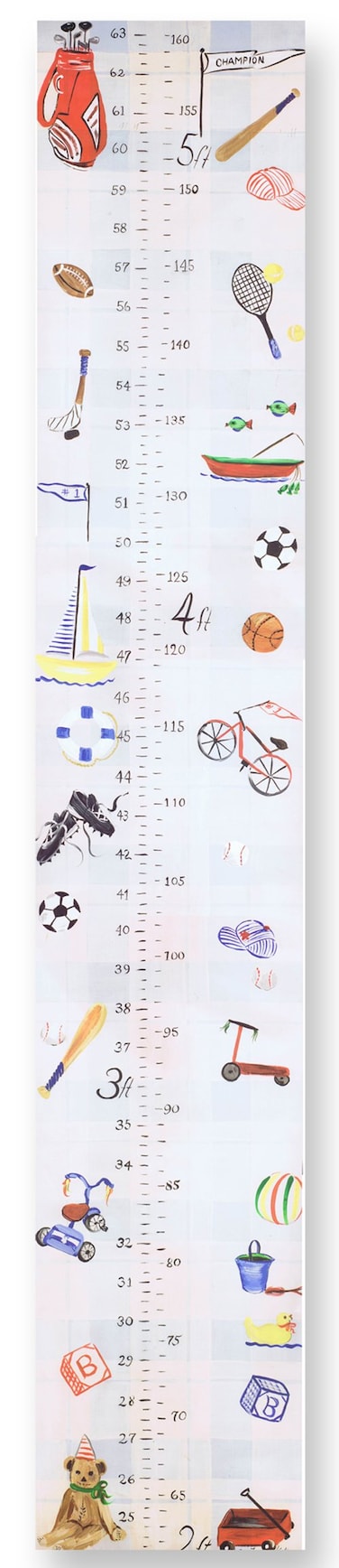 The Kids Room by Stupell MultiSport Growth Chart 7 x 05 x 39 Proudly Made in USA