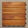 VIFAH V488 Interlocking Acacia Plantation Hardwood Deck Tile 4Slat Style