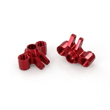 Atomik RC Alloy Front Axle Carriers Red fits the Traxxas 116 Slash 4x4 and Other Traxxas Models  Replaces Traxxas Part 7034