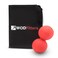 WODFitters Double Lacrosse Ball Peanut Massage Ball for Thoracic Spine  Foam Roller Ball with Carrying Case Stocking Stuffer Red