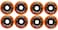 Labeda Asphalt Orange Inline Skate Wheels  76mm