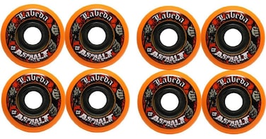 Labeda Asphalt Orange Inline Skate Wheels  76mm