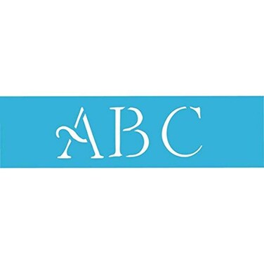 Deco Art AS110K Americana Decor Simple Script Alphabet Stencils 3Sheets 6inches x 18inches