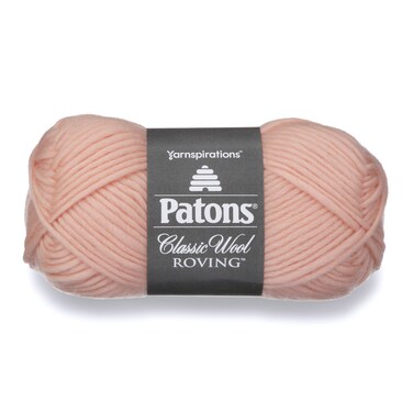 Patons Classic Wool Roving Yarn 35 oz Pale Blush 1 Ball