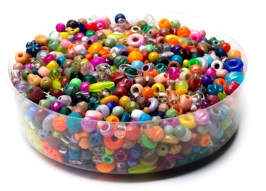 Cousin DIY 1 Pound Plastic Approximately 500600 Bead Fun PackAll Shapes and Sizes Rainbow Mix