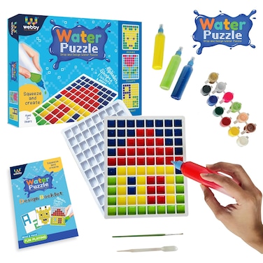 Webby DIY Art and Craft Drop and Design Water Puzzle with Tray  Educational Mosaic Fun Game  Birthday Party Return Gift for Kids