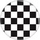 Ska Checkers Black On White  1 ButtonPin