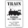 Signs 4 Fun SPSRC2 Train Small Parking Sign