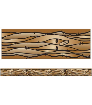 DJ Inkers Carson Dellosa Wooden Frame Straight Bulletin Board Borders