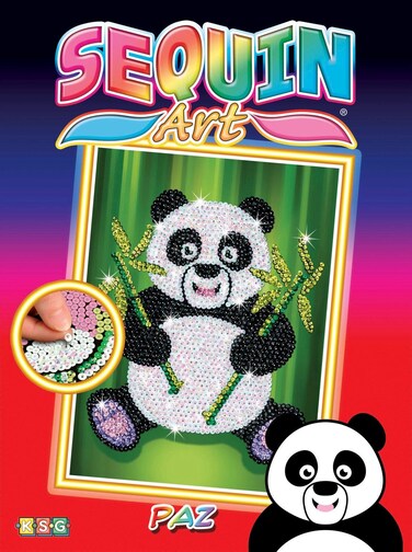 Sequin Art Red Panda Sparkling Arts and Crafts Picture Kit Creative Crafts