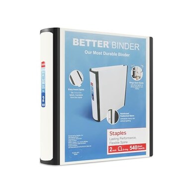 STAPLES Better Binder 2Inch White