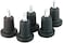 High Profile Bell Glides 716 Dia x 78 Long Stem 110 lbsGlide Matte Black Finish 5Set