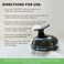 Vitagoods 2Speed Vibrating Scalp Massaging Shampoo Brush Lucite Green