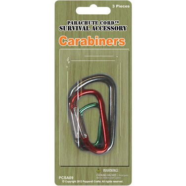 Pepperell Braiding Company PCSA09 Paracord Carabineer Hooks 3Pc