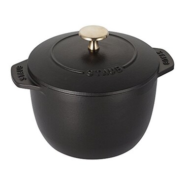 Staub Cast Iron 075qt Petite French Oven  Matte Black Made in France