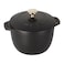 Staub Cast Iron 075qt Petite French Oven  Matte Black Made in France