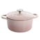 CrockPot Artisan Round Enameled Cast Iron Dutch Oven 7Quart Blush Pink