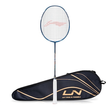 LiNing Wind Lite 800 II Carbon Graphite Badminton Strung Racket with Full Racket Cover NavyDark Grey