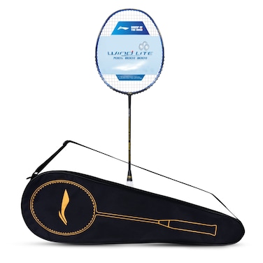 LiNing Wind Lite 700 II Carbon Graphite Badminton Strung Racket with Full Racket Cover BlackBlue