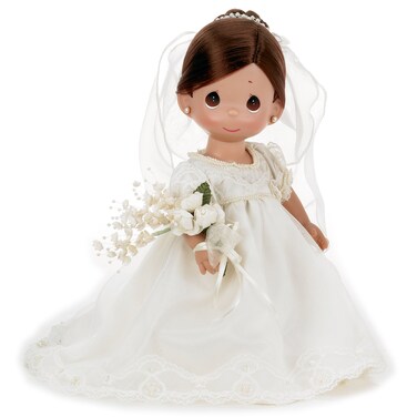The Doll Maker Precious Moments Dolls Linda Rick Enchanted Dreams Bride Brunette 12 inch Doll