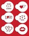 Designer Stencils Valentine CupcakeCookie Stencils BeigeSemiTransparent