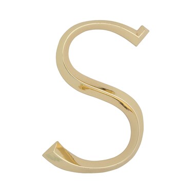 Whitehall Products Classic 6 Inch Letter  S  Brass 6 Inch