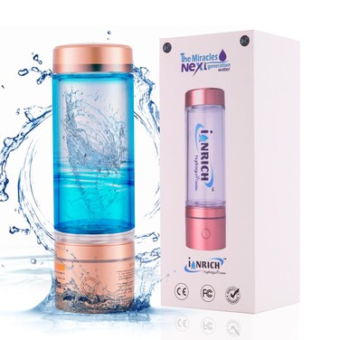 IONRICH HYDROGEN WATER Bottle SPEPEM Technology Platinum ct Plates  No Chlorine No Ozone Mixing H2 1500  up to 4000 PPB  ORP 300 to 500 mv Purity 9996 H2  Health Benefit