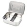 LunchBots Medium Duo Snack Container  Divided Stainless Steel Food Container  Two Sections for Half Sandwich and a Side  EcoFriendly  Dishwasher Safe  Stainless Lid  Stainless Steel