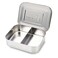 LunchBots Medium Duo Snack Container  Divided Stainless Steel Food Container  Two Sections for Half Sandwich and a Side  EcoFriendly  Dishwasher Safe  Stainless Lid  Stainless Steel