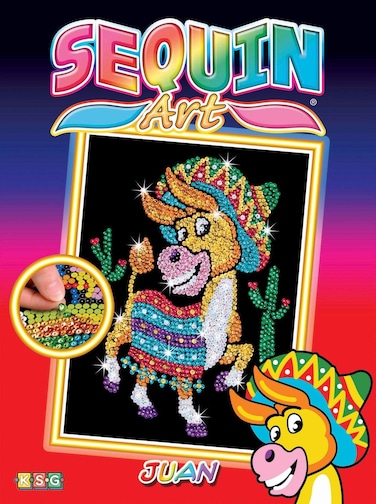 Sequin Art Red DonkeySparkling Arts and Crafts Picture Kit Creative Crafts