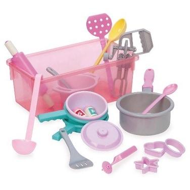 Battat Play Circle Cooking  Baking Kit  Kitchen Toys  Chef Tools Pretend Play  3 years  21 Pcs