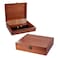 WE Games Shut The Box Game with 12 Numbers in an Old World Styled Wood Box with a Lid and a Brass Latch