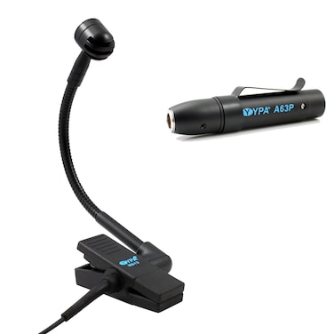 YPA M613XLR Instrument ClipOn Cardioid Condenser Microphone for SaxBrass with Integrated Shock Mount and Attached Preamplifier XLR