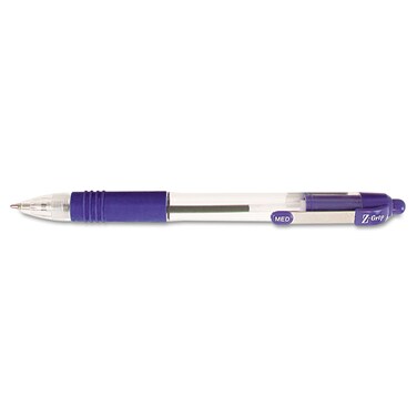 Zebra 22220 ZGrip Retractable Ballpoint Pen Blue Ink Medium Dozen