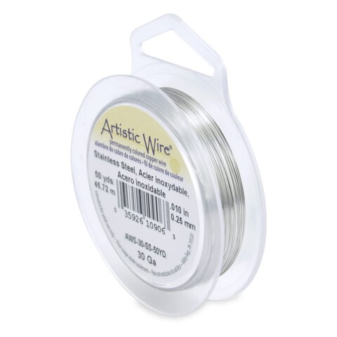 Artistic Wire 30 Gauge Stainless Steel Craft Jewelry Wrapping Wire Wire 50 yd