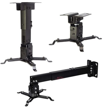 Luxburg Universal WallCeiling Projector Mounting Bracket Kit 4365 cm Holds 15kg 30 Degrees Black
