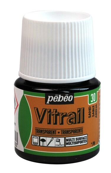 Pebeo Vitrail Stained Glass Effect Paint 45 ml Bottle  Sand