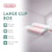 Sterilite Large Clip Box Stackable Small Storage Bin with Latching Lid Plastic Container to Organize Paper Office Clear Base and Lid 6Pack