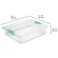 Sterilite Large Clip Box Stackable Small Storage Bin with Latching Lid Plastic Container to Organize Paper Office Clear Base and Lid 6Pack